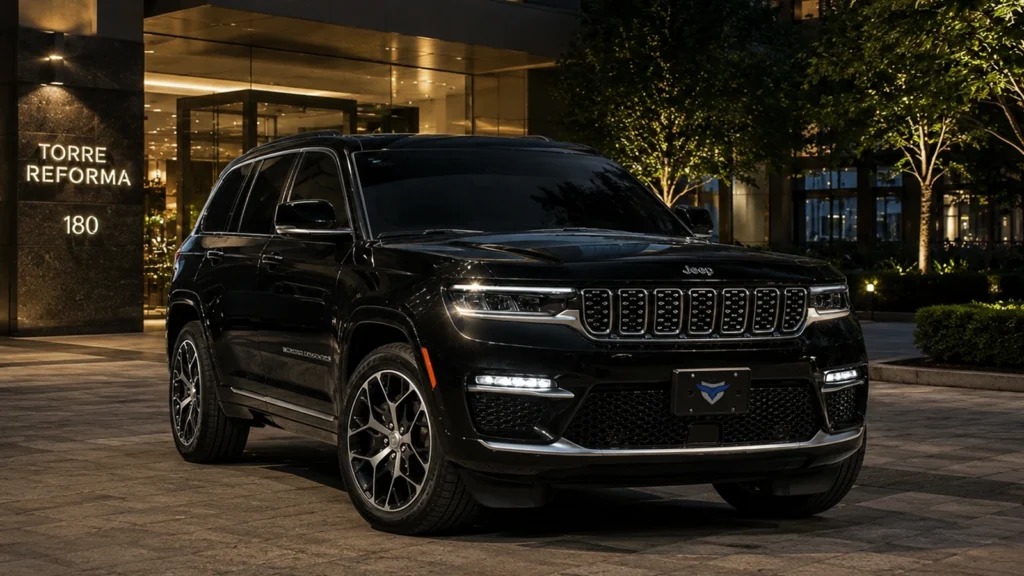 Camioneta Jeep Grand Cherokee blindada ideal para transporte seguro con alto nivel de confort.