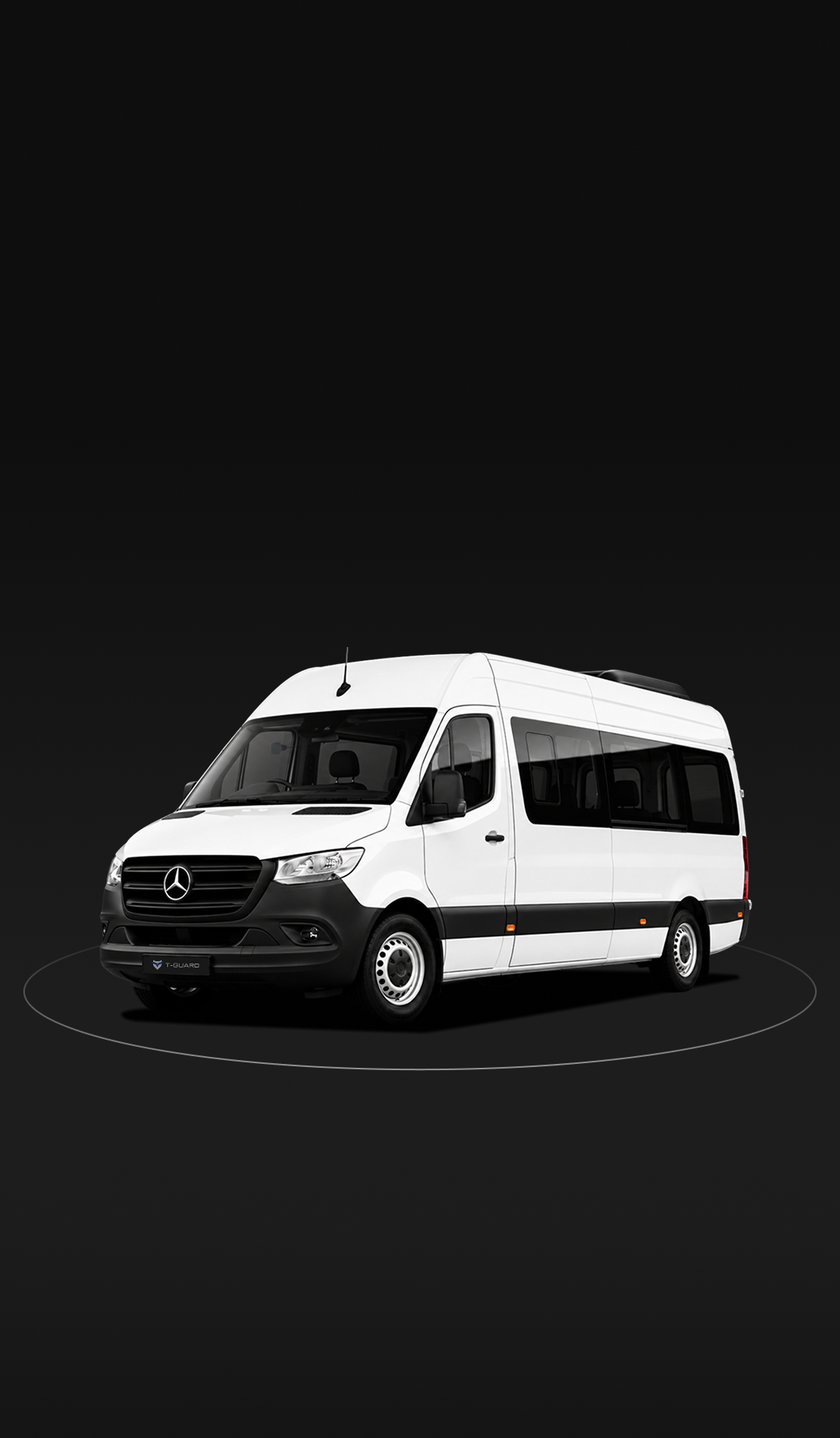 Mercedes Sprinter blindada Nivel III Plus Torices -Guard vista frontal con protección balística en CDMX.
